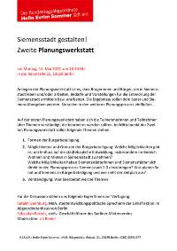 Planungswerkstatt neue Siemensstadt - Einladung 02